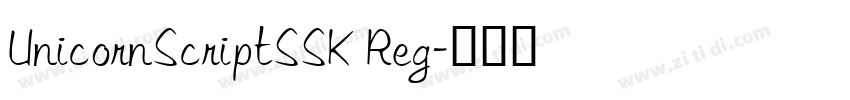 UnicornScriptSSK Reg字体转换